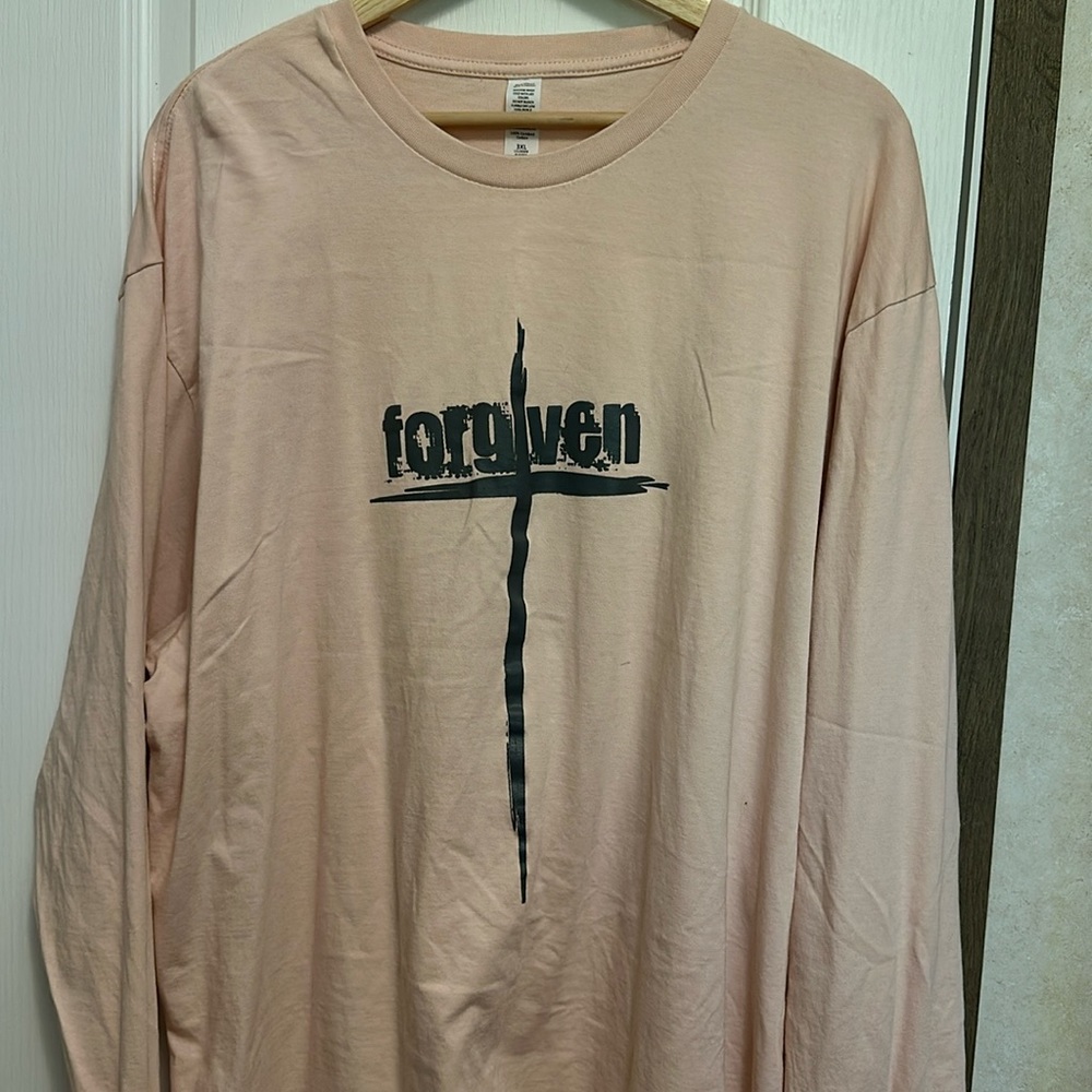 Forgiven pink long sleeve Tshirt